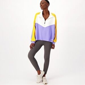 MIND BODY LOVE by Peace Love World Color Blocked Half-Zip NWOT